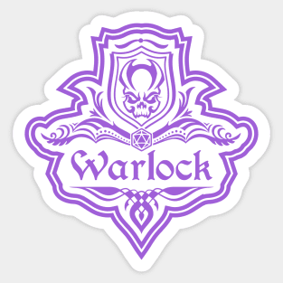 D&D Warlock 1 Color Emblem Sticker